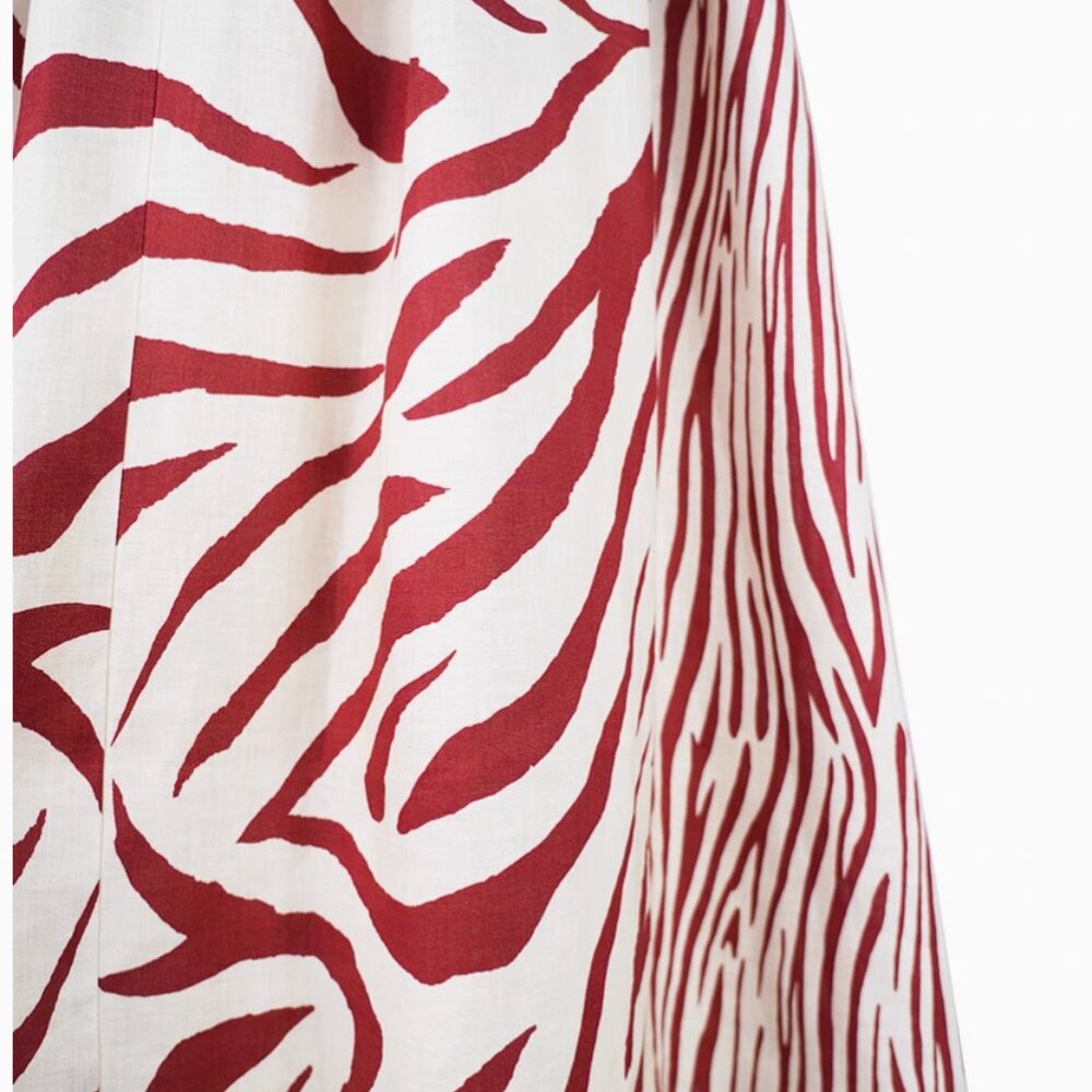 NWT NICHOLAS Selene Linen Maxi Dress Sz4/6 Brick Toledo Print - Picture 7 of 7